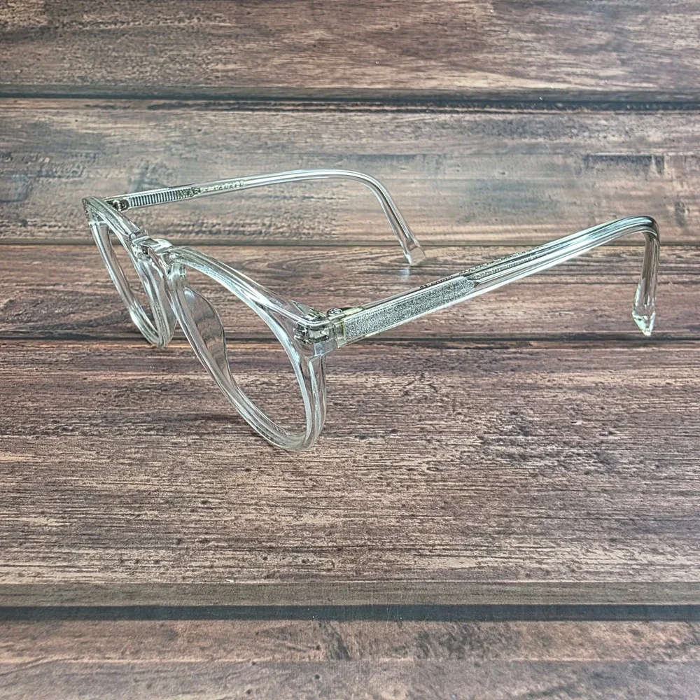 Warby Parker Haskell 500 Clear Crystal Round Eyeglasses 49-22-145 Acetate Frames
